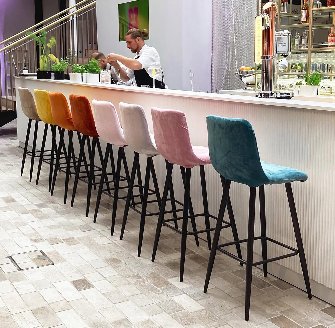 Colourful bar interior