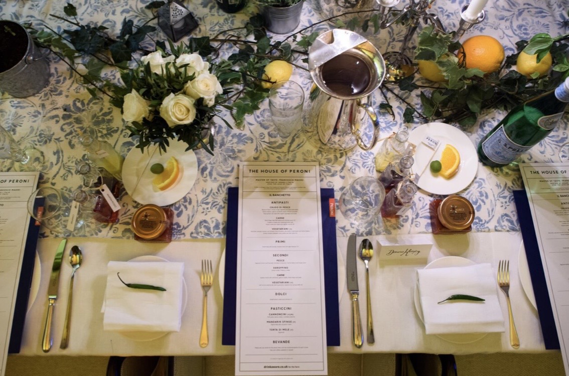 House of Peroni table setting